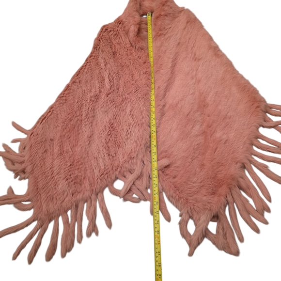 Harry Angd Blush Rabbit Fur Wrap - Picture 5 of 8